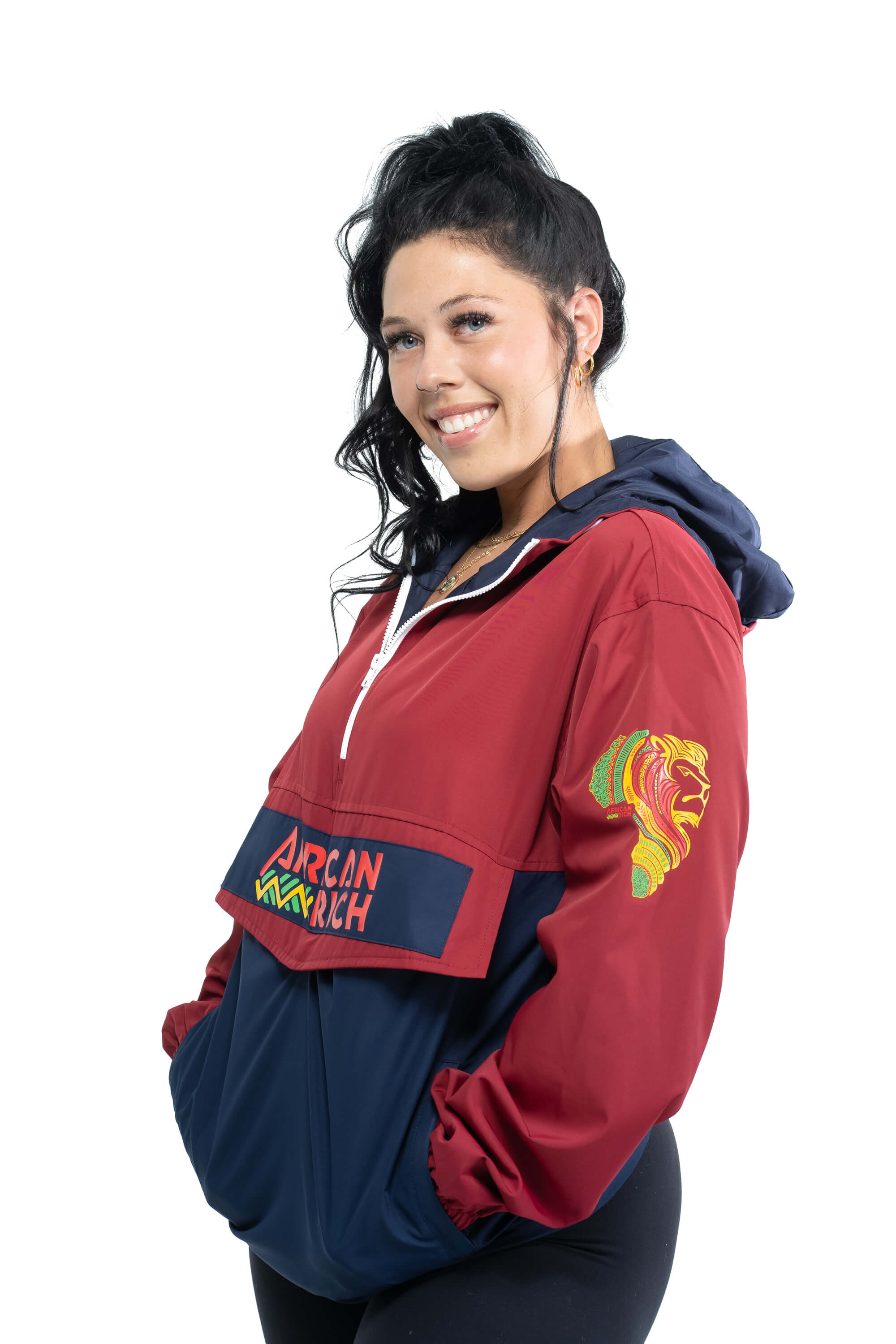 Red blue yellow windbreaker hotsell