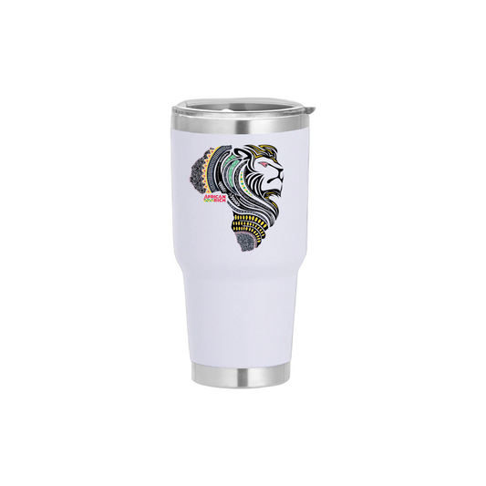 African Rich Tumbler 30oz White