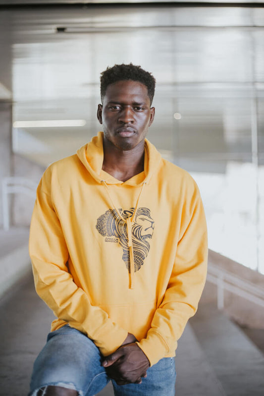 African Signature Gold Loopback Hooded Sweatshirt