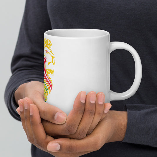 AR White glossy mug