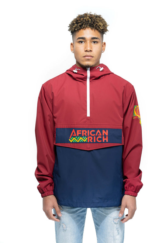 Red and Blue Windbreaker Jacket