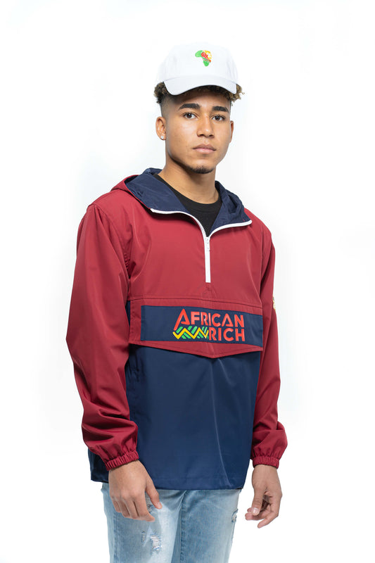 Red and Blue Windbreaker Jacket