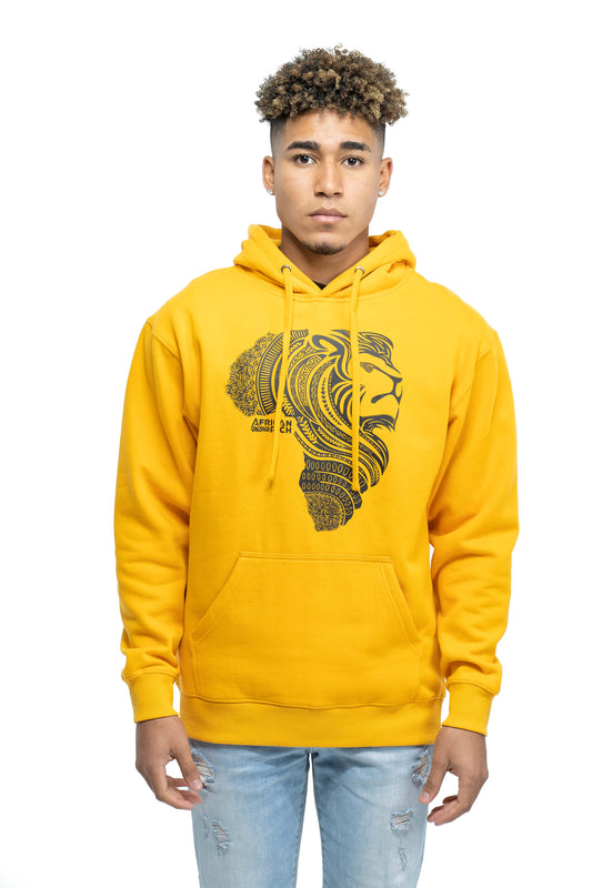 African Signature Gold Loopback Hooded Sweatshirt