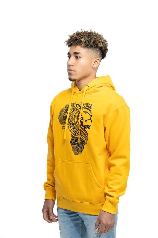 African Signature Gold Loopback Hooded Sweatshirt