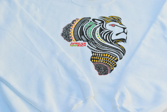 AfricanRich 4 Color Logo Crewneck Sweater