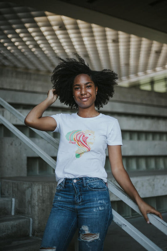 AfricanRich Classic Three Color Lion Head Crewneck Tee