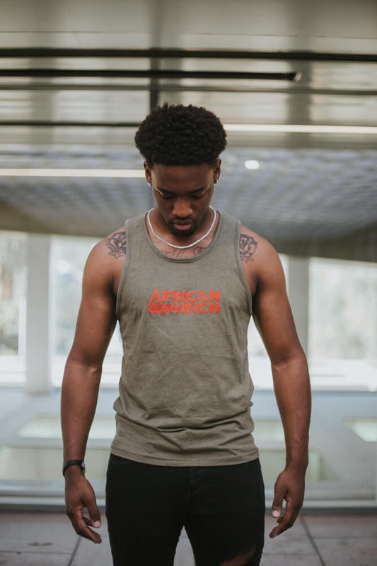 AfricanRich Signature Text Logo Tank Top