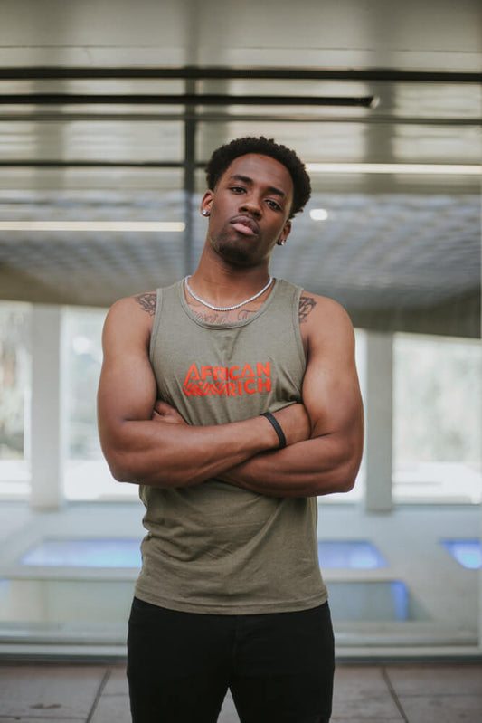 AfricanRich Signature Text Logo Tank Top