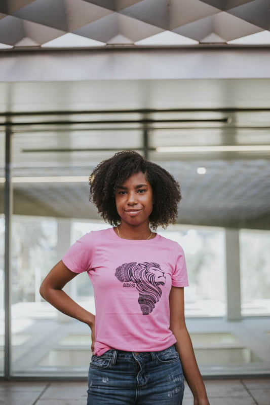 AfricanRich One Color Lion Head Crewneck Teeshirt