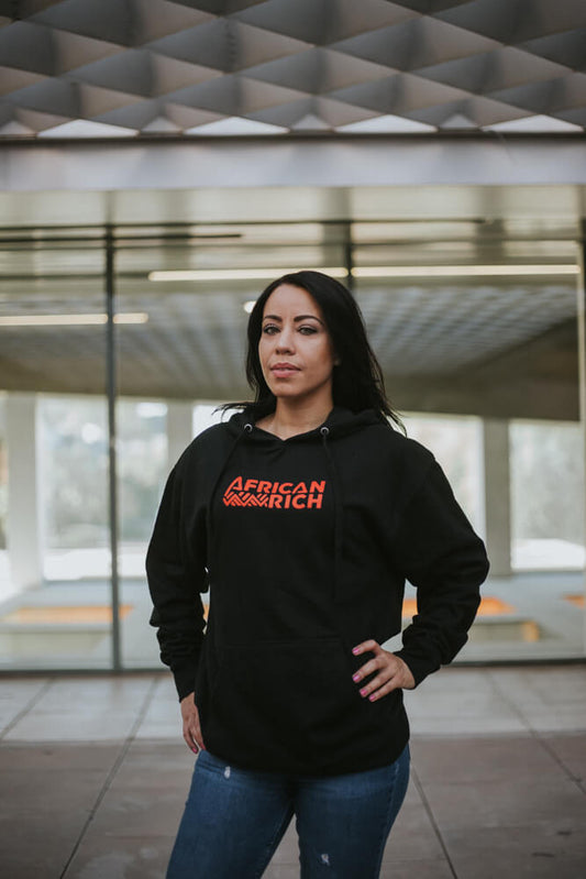 AfricanRich Signature Text Logo Hoodie