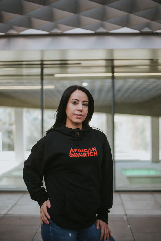 AfricanRich Signature Text Logo Hoodie