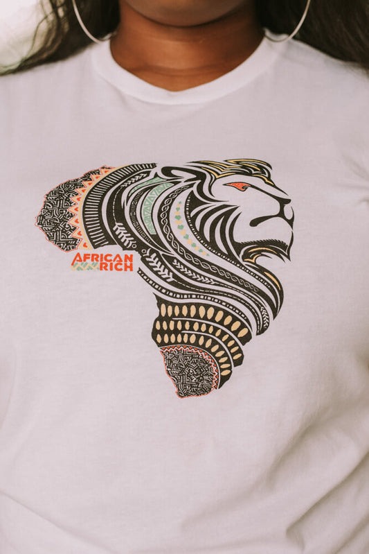 AfricanRich Four Color Signature Lion Head Crewneck